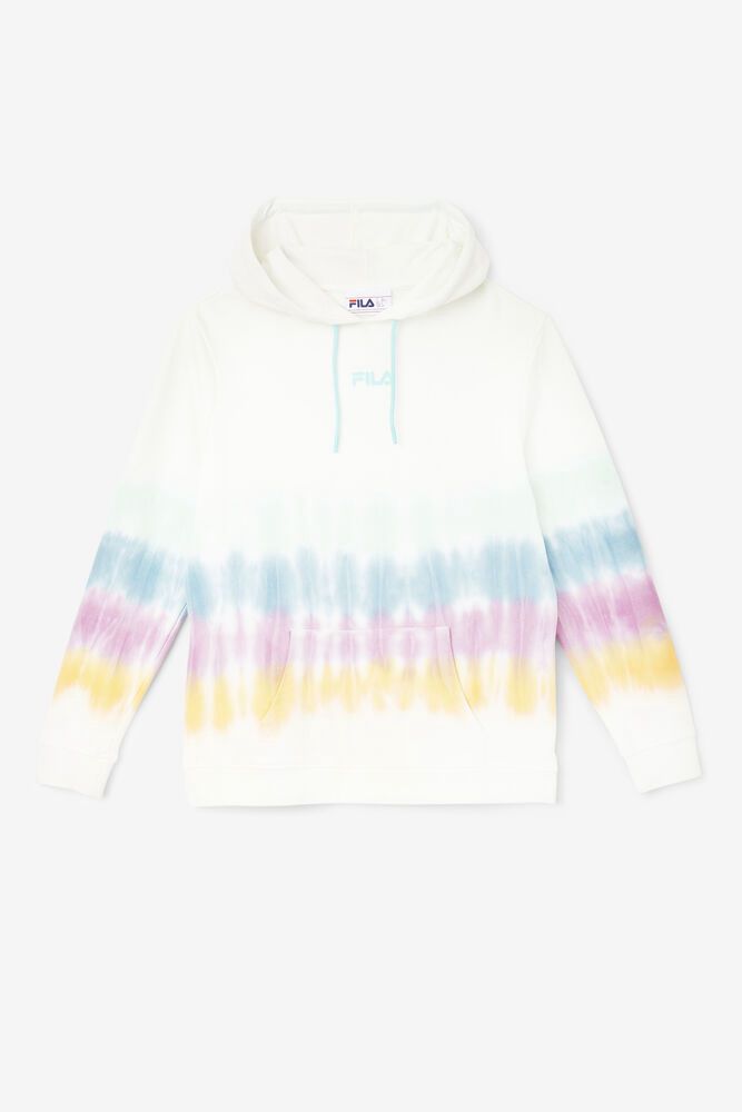 Fila Hoodie Womens White Aerolynn Tie Dye - Ireland 94561-KGLU